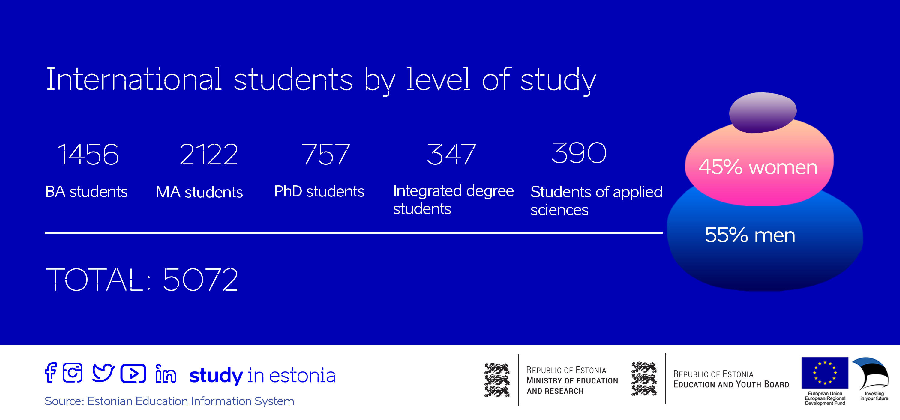 International students by level of study