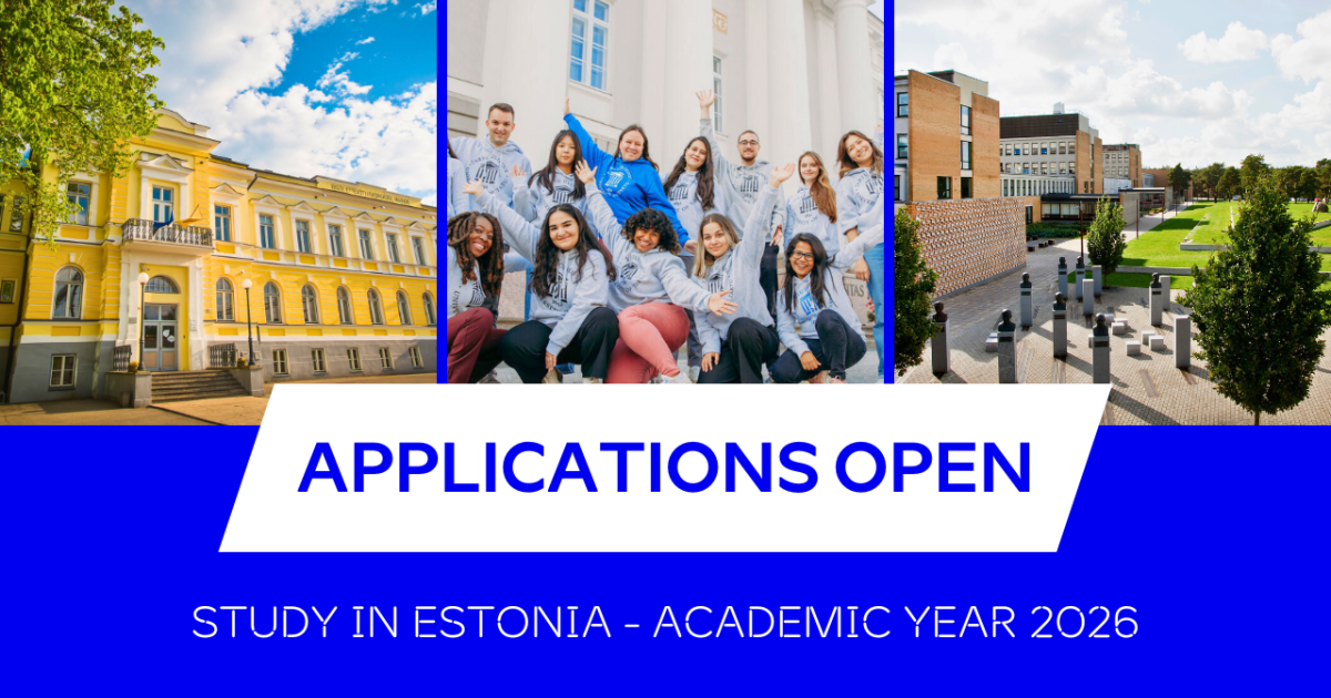 Applications for the 2026 academic year are now open | Study in Estonia