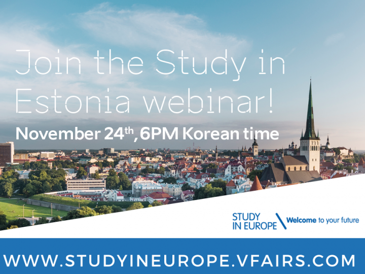 Study in Estonia webinar at online fair in Korea